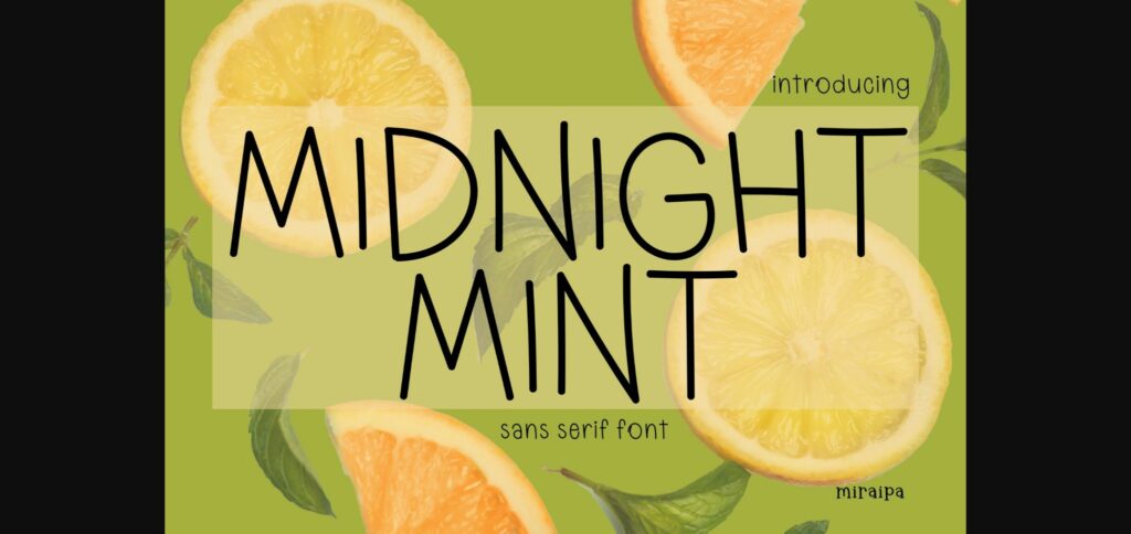 Midnight Mint Font Poster 3