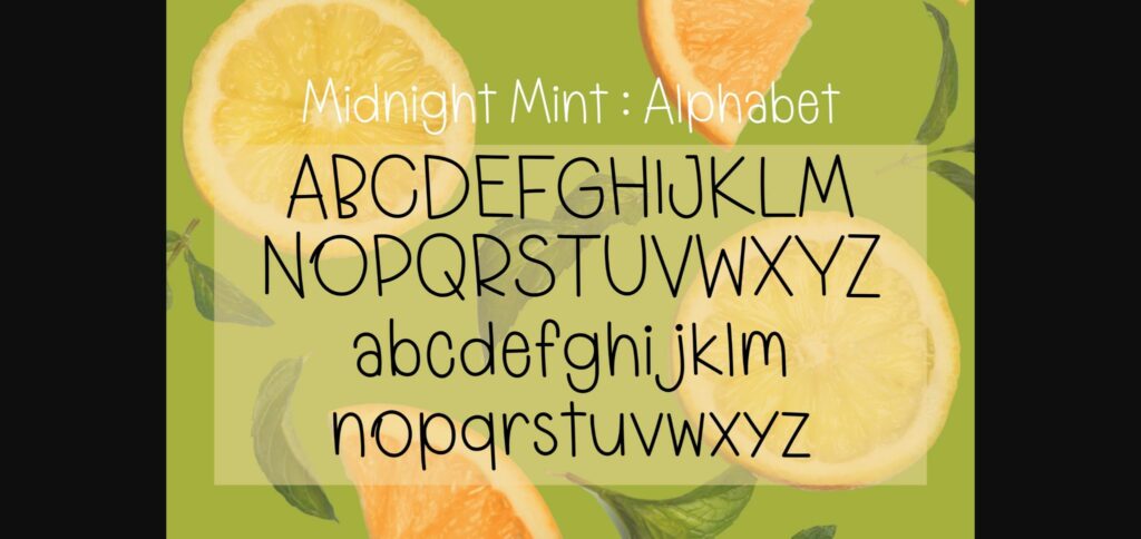 Midnight Mint Font Poster 5