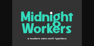 Midnight Workers Font Poster 1