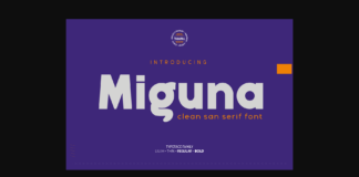 Miguna Font Poster 1