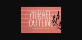 Mikael Outline Font Poster 1