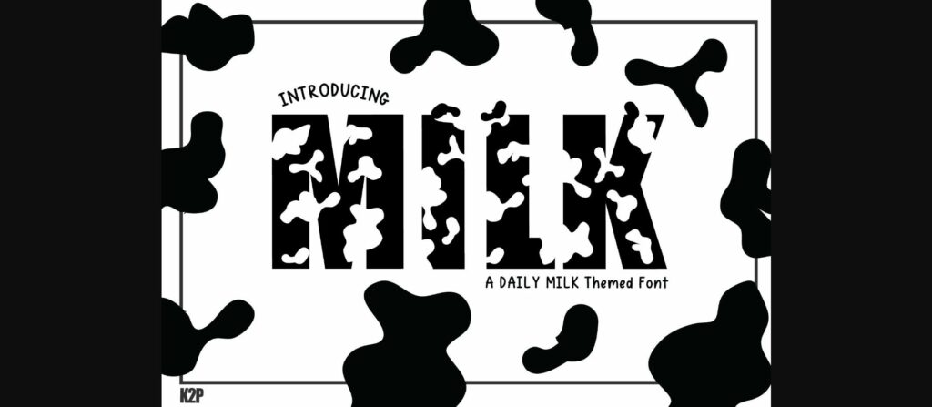 Milk Font Poster 1