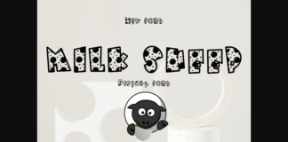 Milk Sheep Font Poster 1