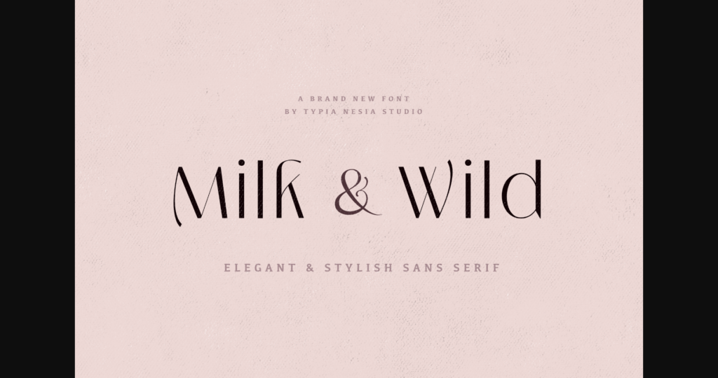 Milk and Wild Font Poster 3