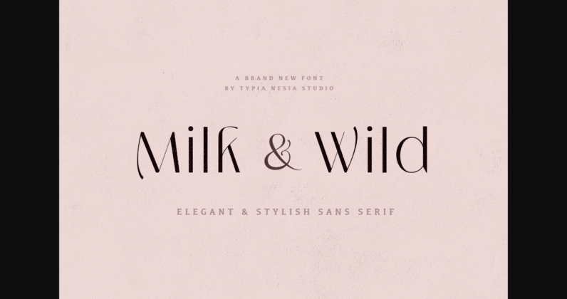 Milk and Wild Font Poster 3