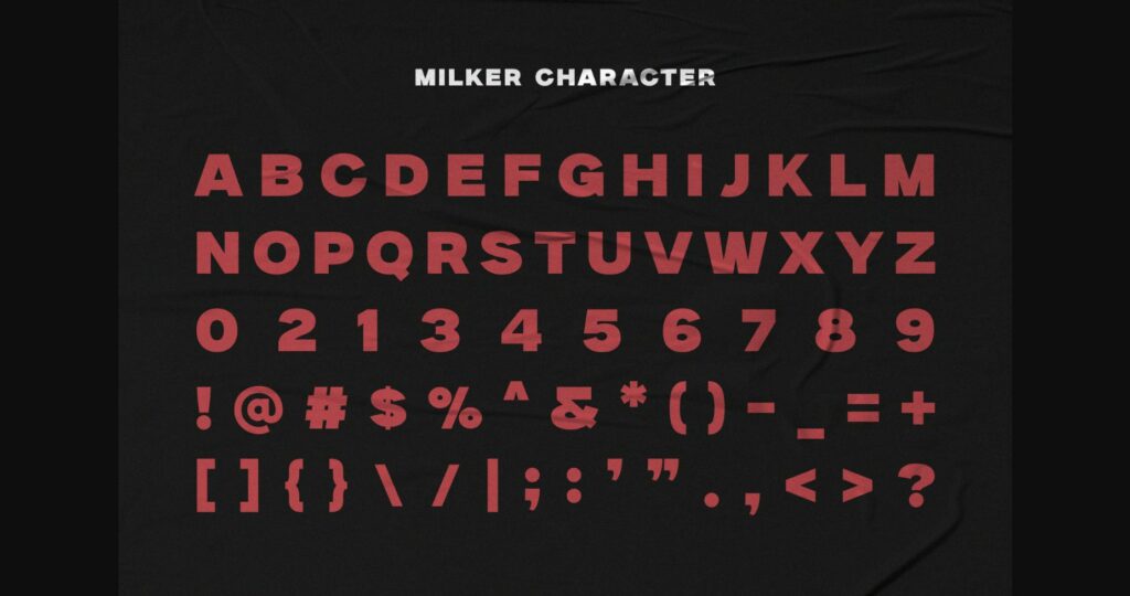 Milker Font Poster 8