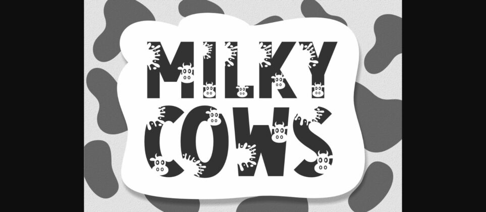 Milky Cows Font Poster 3