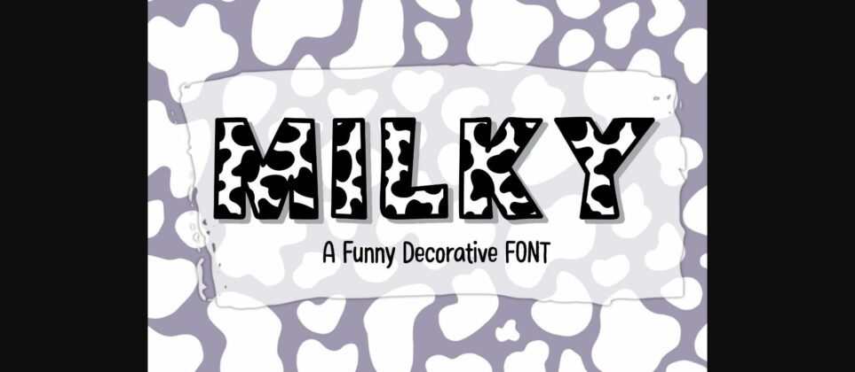 Milky Font Poster 3