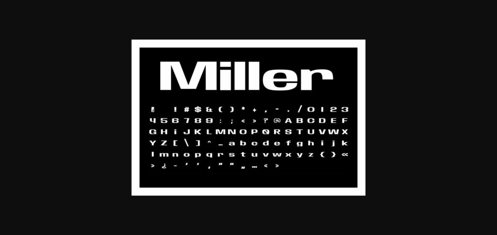 Miller Font Poster 8