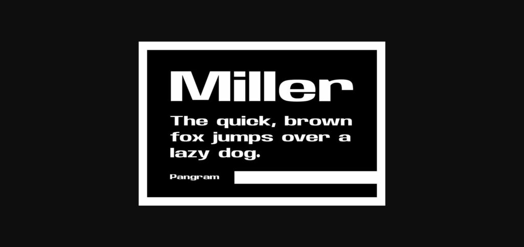 Miller Font Poster 9