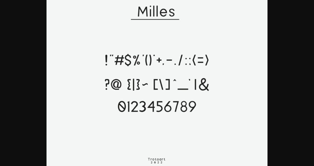 Milles Font Poster 4