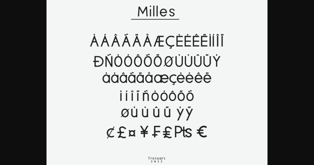 Milles Font Poster 10