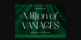 Million of Vantages Font Poster 1