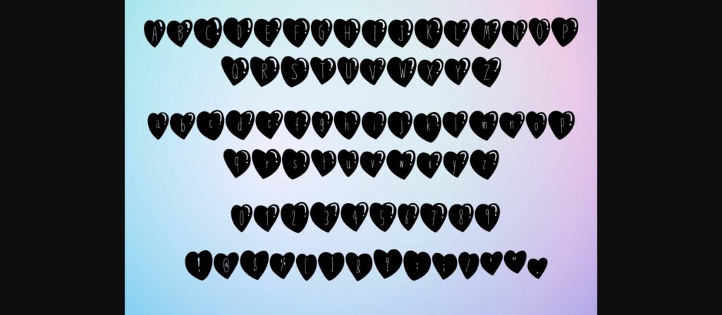 Mini Heart Font Poster 9