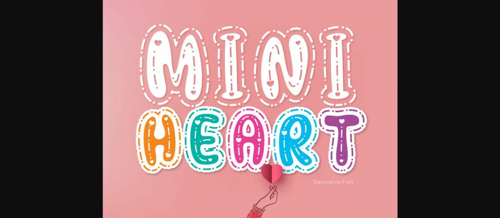 Mini Heart Font Poster 3