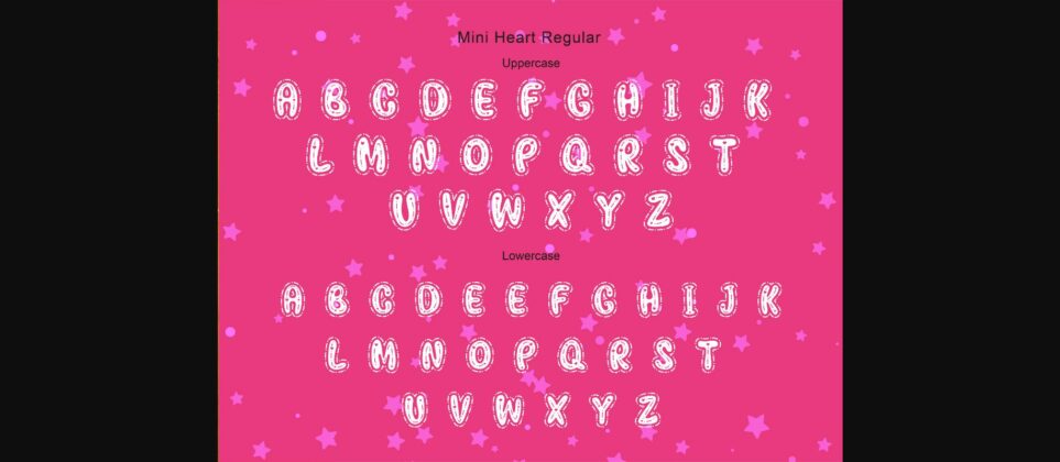 Mini Heart Font Poster 4