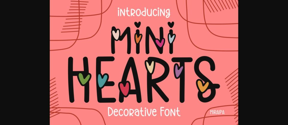 Mini Hearts Font Poster 3