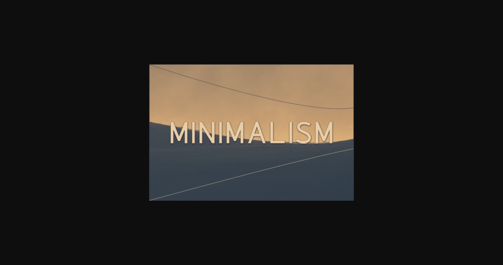 Minimalism Font Poster 3