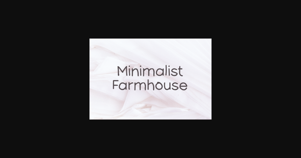 Minimalist Farmhouse Font Poster 3