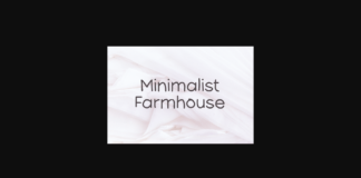 Minimalist Farmhouse Font Poster 1