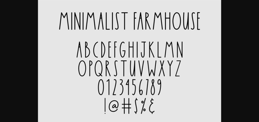 Minimalist Farmhouse Font Poster 4