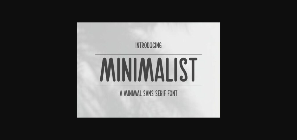 Minimalist Font Poster 3