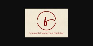 Minimalist Monogram Feminine Font Poster 1