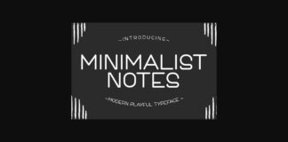 Minimalist Notes Font Poster 1