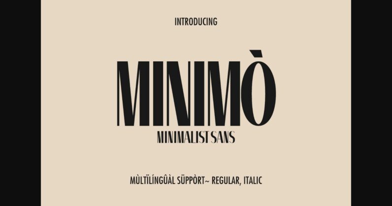 Minimò Font Poster 1