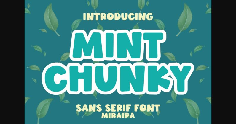 Mint Chunky Font Poster 1