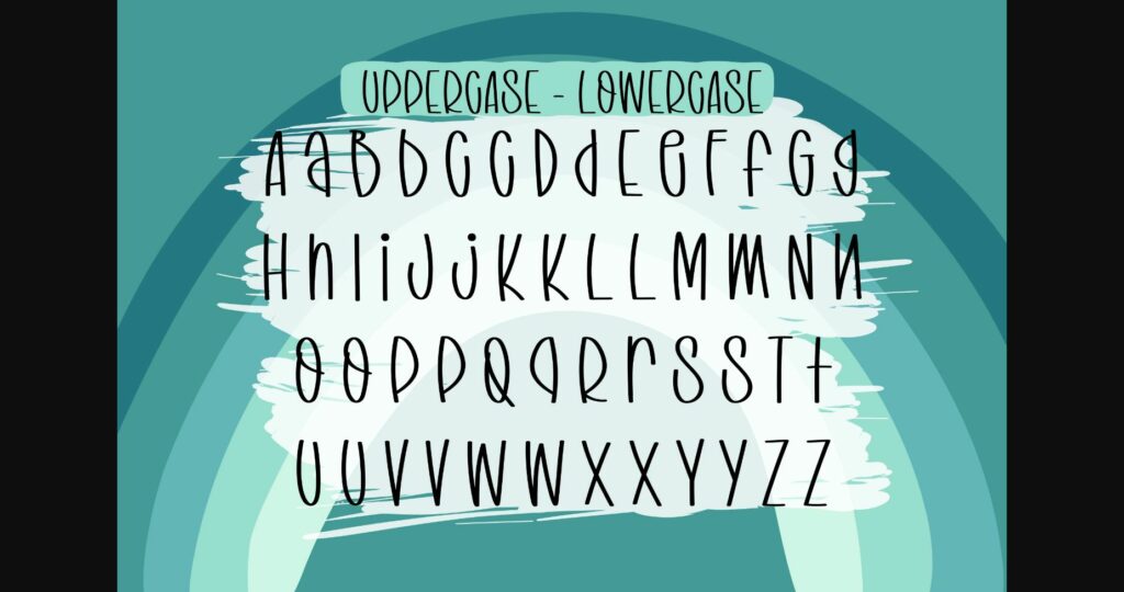 Mint Rainbow Font Poster 5