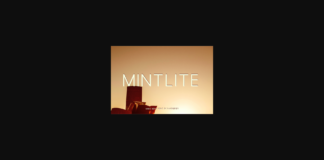 Mintlite Font Poster 1