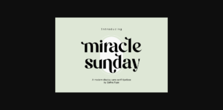 Miracle Sunday Font Poster 1