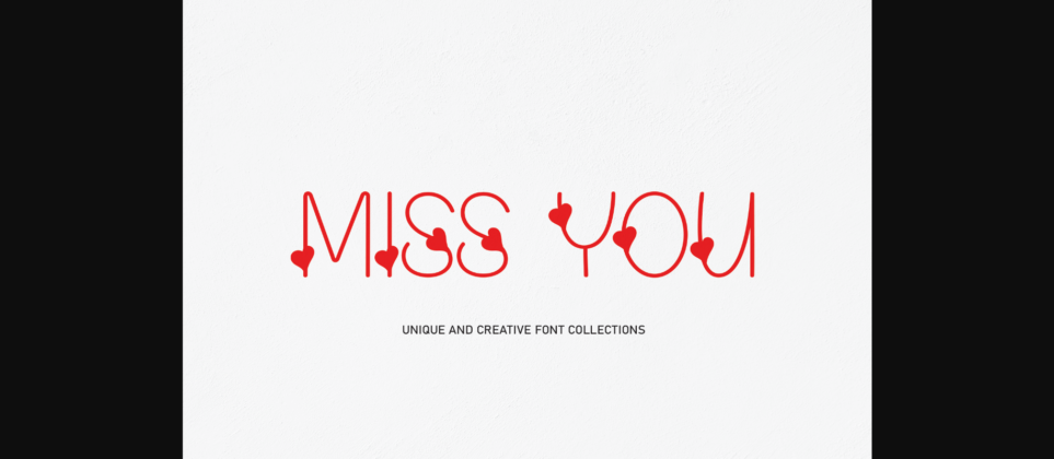 Miss You Font Poster 3