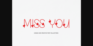 Miss You Font Poster 1