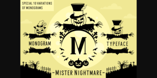 Mister Nightmare Font Poster 1