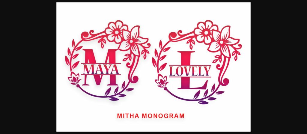 Mitha Monogram Font Poster 4