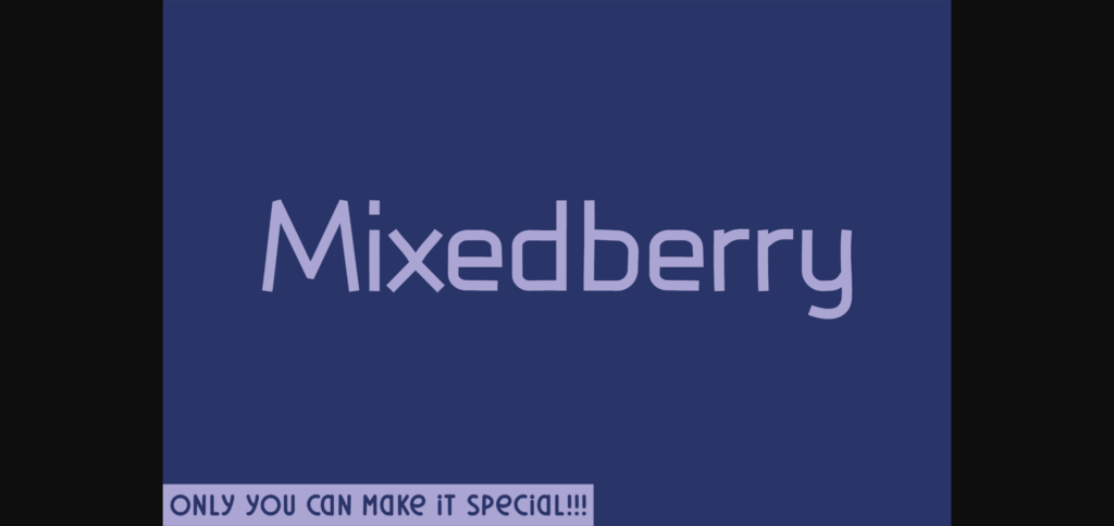 Mixedberry Font Poster 1