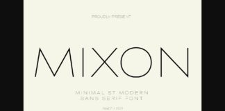 Mixon Font Poster 1