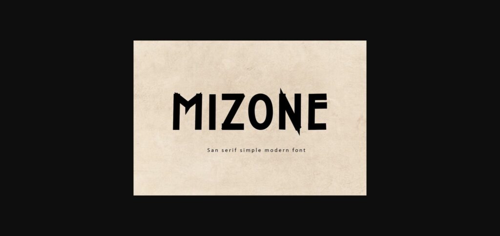 Mizone Font Poster 1