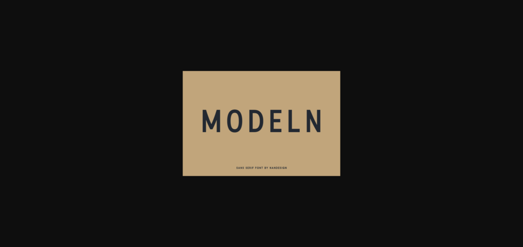 Modeln Font Poster 3