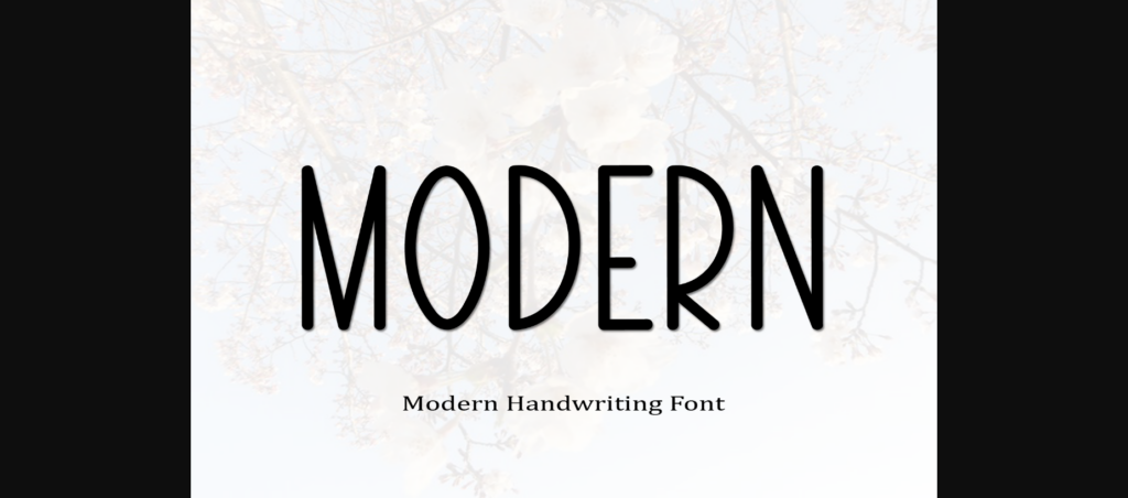 Modern Font Poster 1