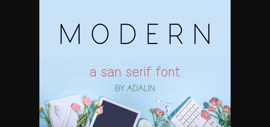 Modern Font Poster 3