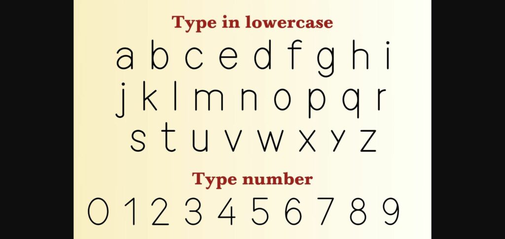 Modern Font Poster 4