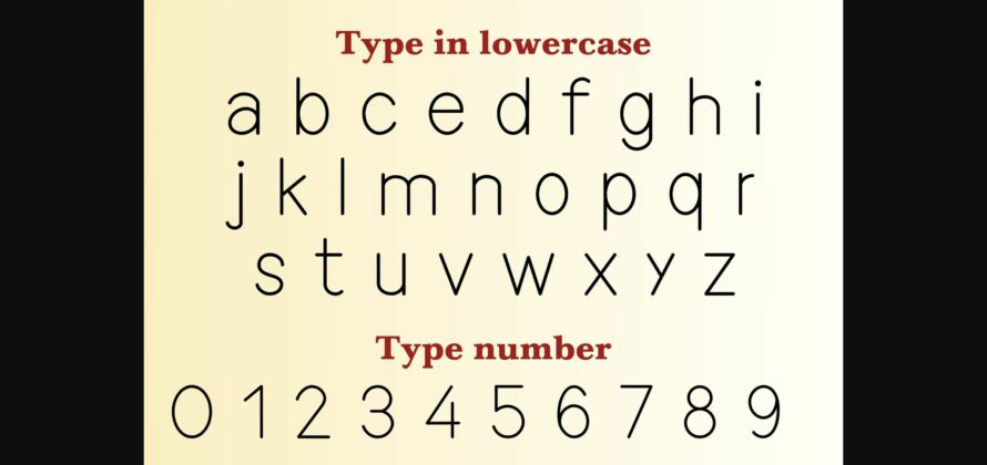 Modern Font Poster 2