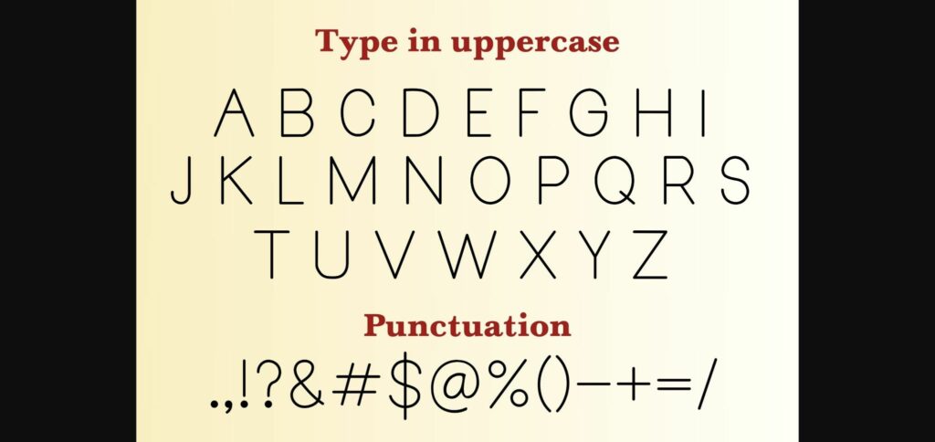 Modern Font Poster 5