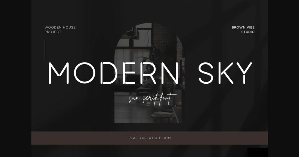 Modern Sky Font Poster 3