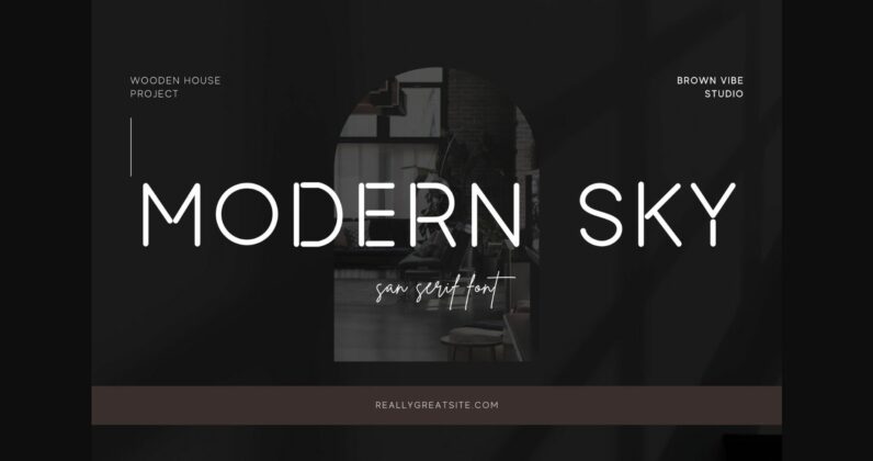 Modern Sky Font Poster 1