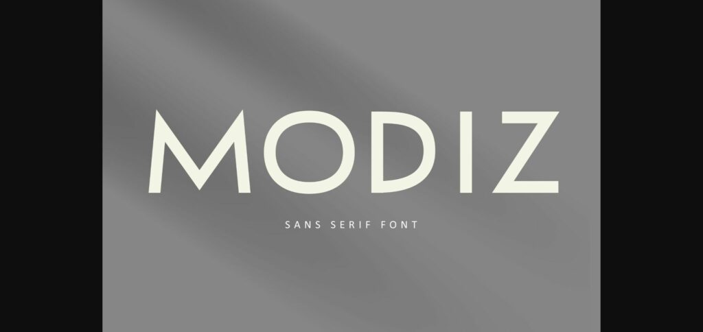 Modiz Font Poster 3