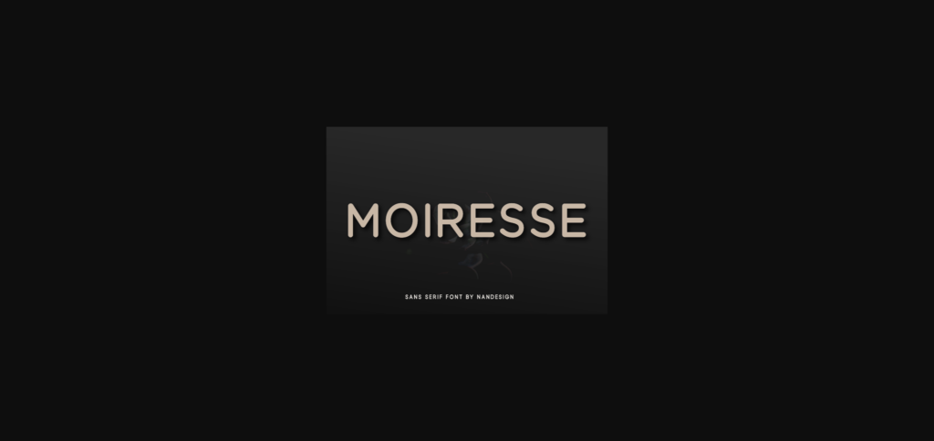 Moiresse Font Poster 3